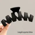 13cm large matte black claw clip for thick hair shown with size scale and hand - 13CM Large N-Shape / Matte Black