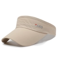 Beige Sport-Sonnenblende mit atmungsaktiven Laserlöchern und FARD-Markenlogo - Verstellbar / Hellbeige