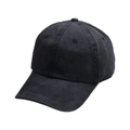 Detail of classic black washed cotton baseball cap with vintage distressed texture - Black (Adult)