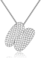 Silver letter M necklace with iced-out cubic zirconia pendant in 18K gold plating - Letter N / Silver