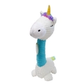 Giocattolo di peluche per cani a forma di unicorno con collo lungo e criniera colorata - Unicorno