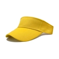 Sporty bright yellow sun visor hat for outdoor running and tennis activities - One Size / Yellow
