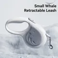 Upgraded gray whale-shaped automatic retractable dog leash with ergonomic handle - 3 Meters / Whale Pattern-Grey
