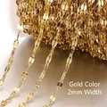 2mm Flat Long Gold