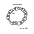 Silver 12mm OT Clasp Thick Chain (12mmOT扣手链-S)