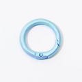 Light blue round spring ring clasp for DIY keychains and bags accessories - Light Blue