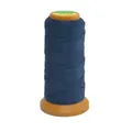 Deep blue 12-strand high-strength polyester thread for DIY jewelry braiding on a yellow spool - Dark Blue