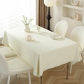 Tovaglia moderna in ecopelle bianco crema con finitura impermeabile e antiolio - 80x120cm / Bianco Sporco