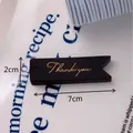 Black swallowtail thank you tags with gold foil lettering for party favors 7x2cm - Bronzing Long Strip Thank You - Black - 2*7cm
