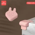 Paraspigoli in silicone rosa a forma di coniglio per sicurezza bambini con adesivo - Coniglio Angolo Rosa