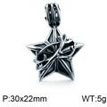 Punk style stainless steel pentagram pendant with dragon wrap design, 30x22mm and 5g - Dragon Wrapped Pentagram Shape Pendant (KP77555-BD)