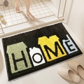 Absorberende deurmat met kleurrijke letters op zwarte pluche antislip ondergrond - 40*60cm / Liefde Om Naar Huis Te Gaan