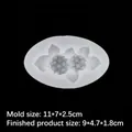 Stampo in silicone per ortensie per gesso aromatico, misure 11x7x2,5 cm - 3#Ortensia/B68 / Trasparente