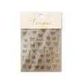 Golden butterfly nail art sticker with 5D metallic finish in tomony brand packaging - 2316-New Gold Stamping