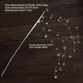 Ramo decorativo natalizio argento con cristalli di ghiaccio in acrilico scintillanti - Ramo di Diamanti Bianco Argento (DL-22502)