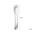 Silver zinc alloy eye cream spatula with heart hole, 59mm length and 11.3g weight - Silver Heart Hole Spoon (X0157)