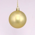 Pallina di Natale dorata opaca in plastica con gancio dorato per decorazione albero - 2cm / Oro Opaco (Senza Cappuccio/Cordino)