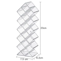 Clear acrylic storage rack for 26 pens and brushes, dimensions 23cm by 7.5cm - 16 Slots Fish-Shaped (23*7.5*6.2cm)