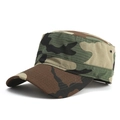 Men's camouflage flat top military cap for outdoor sports with breathable side metal eyelets - Jungle Camo(9#)