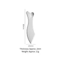 White ceramic makeup foundation spatula showing dimensions 89mm by 25mm - Curved Foundation Spatula/ai-Ceramic Material / PP Bag