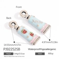 Blue enamel smile toothpaste pendant in alloy for custom jewelry making diy projects - Blue Smile Tube Style (PJ92252SB)