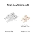 Bow tie silicone resin mold with size dimensions for DIY storage tray making - Single Bowknot Silicone Mold