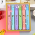 Set of six cat paw shaped highlighter pens in pastel colors for journaling - Cat Paw Highlighter (6 Pcs)