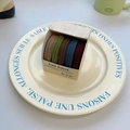 Five-piece set of high elasticity autumn-colored hair bands on elegant display tray - Khaki Green Coffee 5 Pcs Set