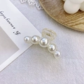 Fermaglio per capelli con perle bianche 4.5cm