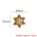 Flocon de neige style pain d'épices en résine pour bricolage de Noël, 21x19mm - Biscuit Flocon de Neige