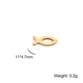 Gouden roestvrijstalen vissen symbool bedel voor DIY sieraden maken 11x4.7mm - Eenvoudige Vis / Goud