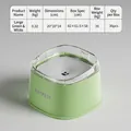 Bol d'eau KIMPENTS vert anti-éclaboussures pour animaux avec disque flottant - Bol d'Eau Flottant (Grand) / Vert/Blanc