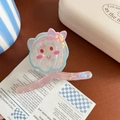 Pince à cheveux licorne irisée en résine rose et bleue pour queues de cheval hautes - 5# Nuage-env. 8cm