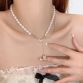 Double Layer Heart Rhinestone Necklace
