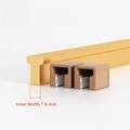 Protezione angoli a T dorata per mobili, larghezza interna 7-8mm per bambini - Piccolo Angolo GT Caffè