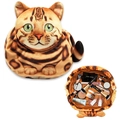 Trousse à maquillage chat léopard avec cordon de serrage et tissu pelucheux doux - Chat Imprimé Léopard