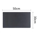 Rectangular 50x30cm black slate plate for sushi or steak with natural stone texture - Thick Large Plate 50*30cm