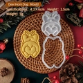 Deer horn dog cookie cutter set for Christmas baking and fondant cake decoration - Deer Horn Dog / 4.2x6x1.5cm