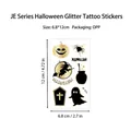 Halloween temporary tattoo with gold foil pumpkin, spider web and witch designs - Spider Web & Ghost (JE-003)