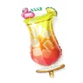 Tropical cocktail balloon with pink flamingo and colorful gradient for party decoration - Flamingo Cocktail Glass