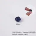 Realistische 1,2 cm PVC Blaubeerperle mit Sternstruktur für DIY Bastelarbeiten - 1.2cm (Mittel) / Dunkelblau