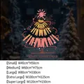 Golden Christmas tree electrostatic window sticker with Merry Christmas text decoration - Small Size【40*50CM】