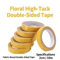 Yellow 2cm wide heavy-duty double-sided cloth tape for floral packaging 2 rolls - Cloth Tape 2cm*10m/Roll