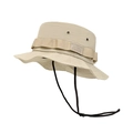 Cappello da sole beige ad asciugatura rapida con prese d'aria e laccio regolabile - Cachi