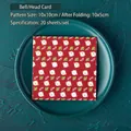 Christmas gingerbread man cookie mold packaging with 20 red bell decorative cards - Christmas Bell Header Card / 20 Pcs/Pack