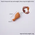 Miniature cuisse de poulet frit en résine réaliste pour bricolage et maison de poupée - Pilon de Poulet Mariné de 2,8 cm