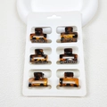 Set di sei mini mollette quadrate da 2,5 cm con eleganti motivi a tartaruga e ambra - 2.5CM Quadrato Tartarugato Lucido Set da 6