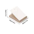 White textured leather jewelry display stand with dimensions and hooks for necklaces - Triangle Pendant Stand (White & Champagne Gold)