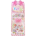 Pink heart and crown gemstone stickers for DIY with a mesh bow 3D decoration - Bow Lace 1