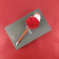 Creative Santa Claus ballpoint pen with a large red pompom and festive character topper - Santa Claus-1